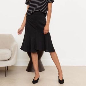 Modern Citizen Lalo Flutter Hem Skirt Black L